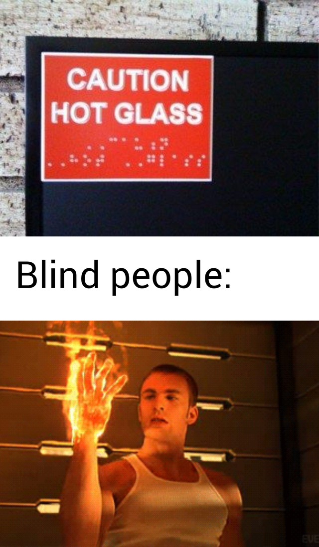 Caution hot glass - meme