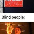 Caution hot glass