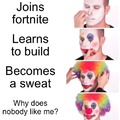 Clown Fortnite sweat meme