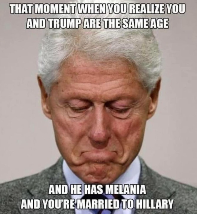 the grass is actually greener, not as green as hillary's puss tho - meme