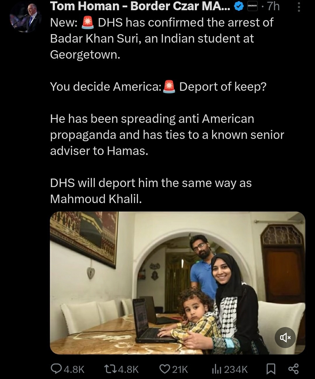 DHS: We’re deporting this guy. He’s spreading anti-American propaganda. Yikes - meme