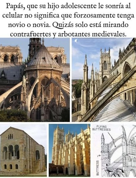 No, tu hijo no tiene novia... solo mira arquitectura gótica - meme
