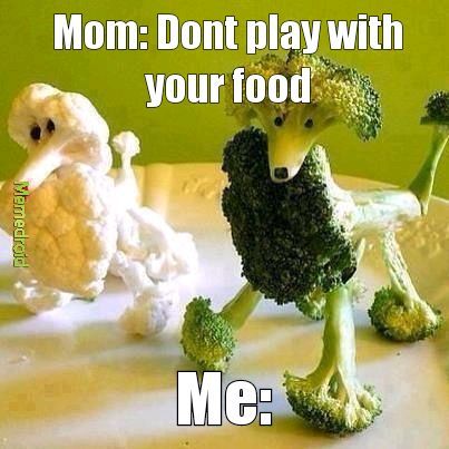 Dont play with food - meme