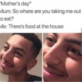 There is food at home
