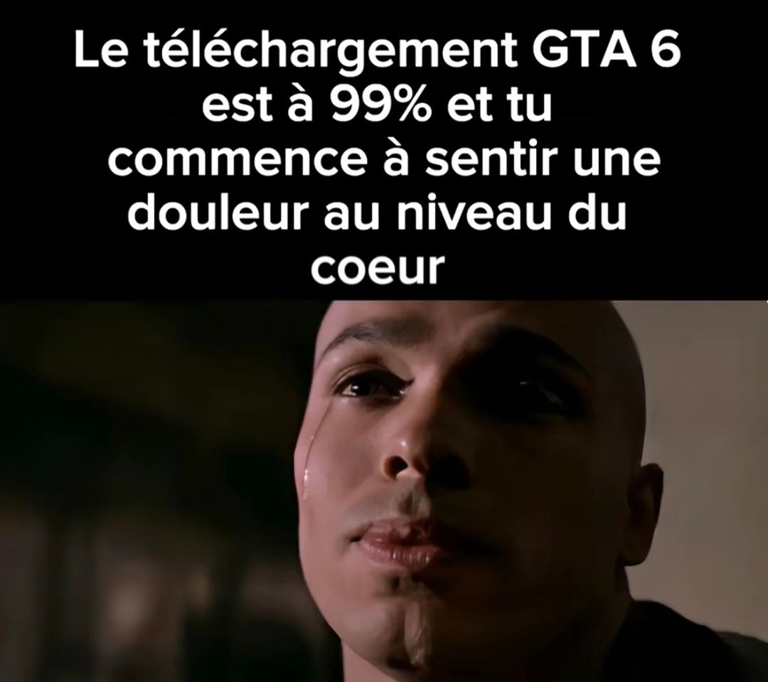 GTA 6 à 99% et mon cœur qui fait une maj Windows - meme