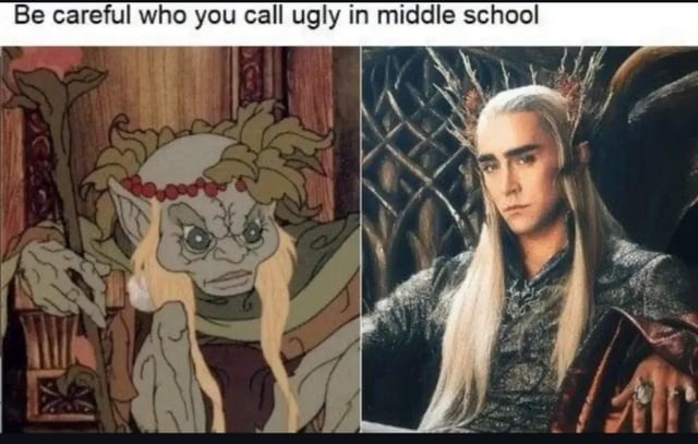 Careful who you roast in middle school, glow-ups are real - meme