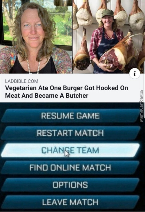 Hahahaa vegans - meme