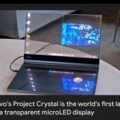 first laptop with a transparent microLED display