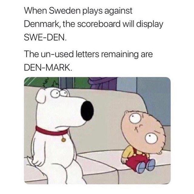 Mindfuck: Sweden vs Denmark - meme