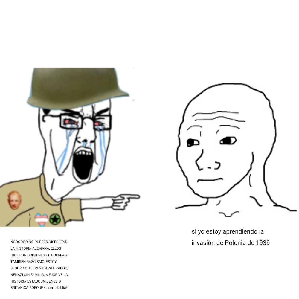 Ahora No me interesa hacer memierdas políticas título extra: cómo me cagan los memes de r/Dershesser, la mayoría son básicamente "jaja ejes Bad, aliados good ahora dame positivos :genius:" :annoyed: (no, defiendo los fascistas o a los nazis)