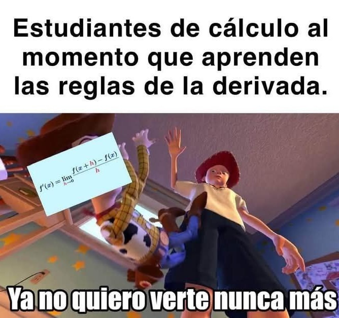 Estudiantes de cálculo cuando por fin entienden las derivadas - meme