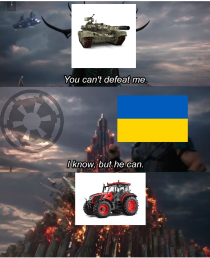 the famous Ukrainian tractors - meme