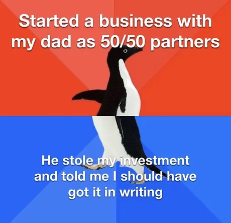Dad and son business - meme