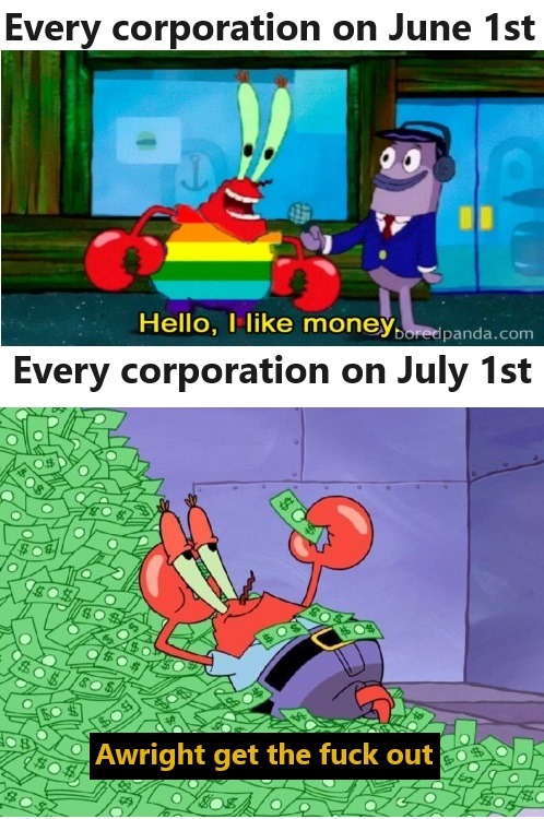 The money's green - meme