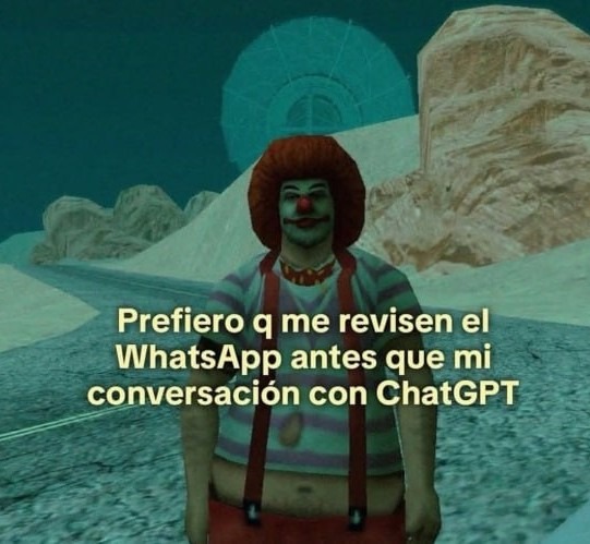 Prefiero que vean mis fotos feas antes que lo que hablo con el chat - meme
