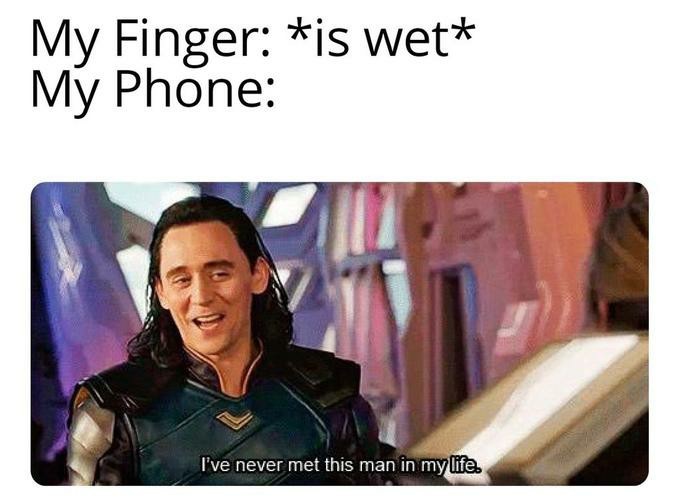 Wet finger - meme