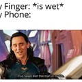 Wet finger