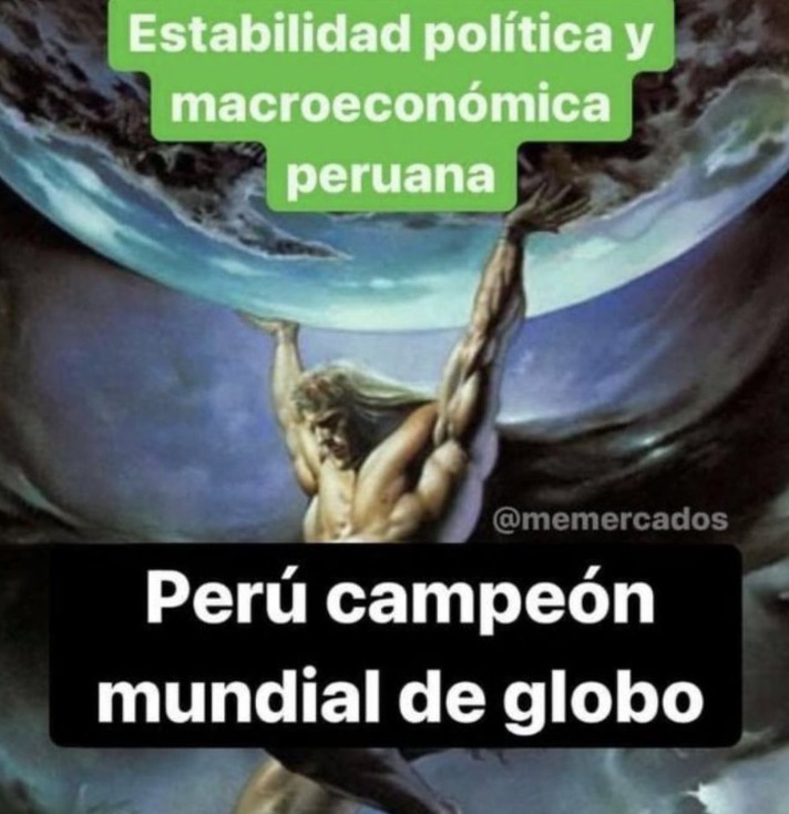 Ganitas de ver al peruano otra vez ganando el mundial de globos - meme