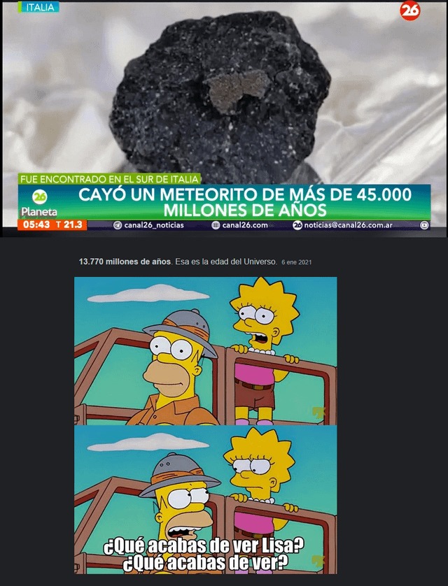 Cayó un meteorito - meme