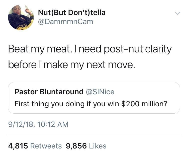 No nut juice lottery - meme