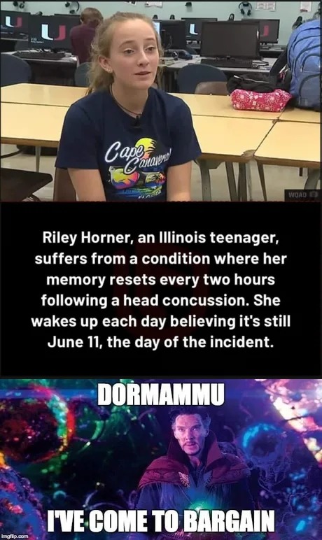 A concussion made her live groundhog day again and again and again - meme