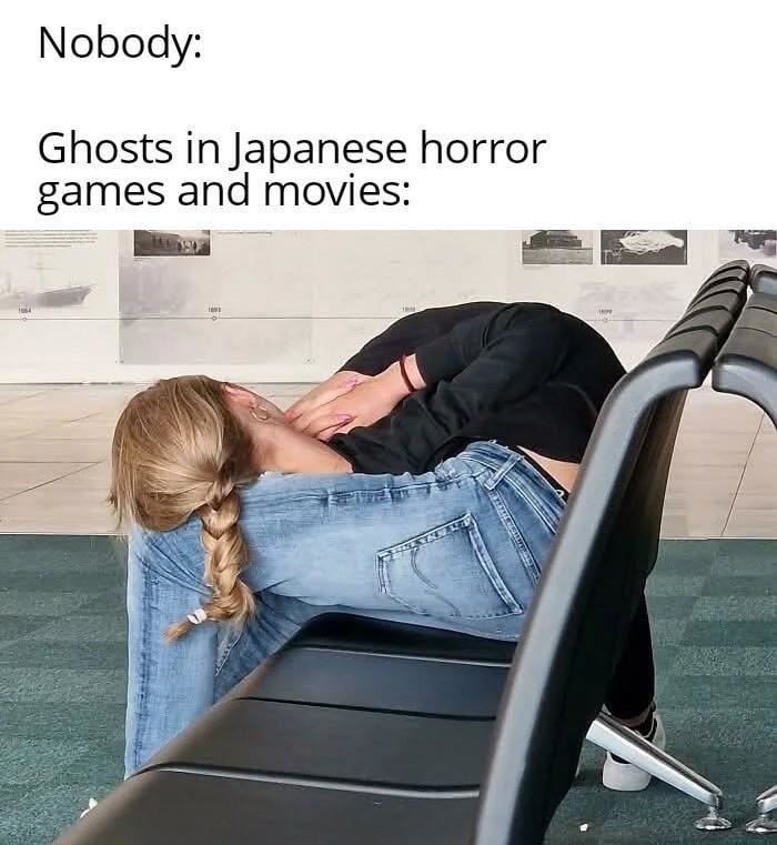Ghosts in Japanese horror just built different - meme