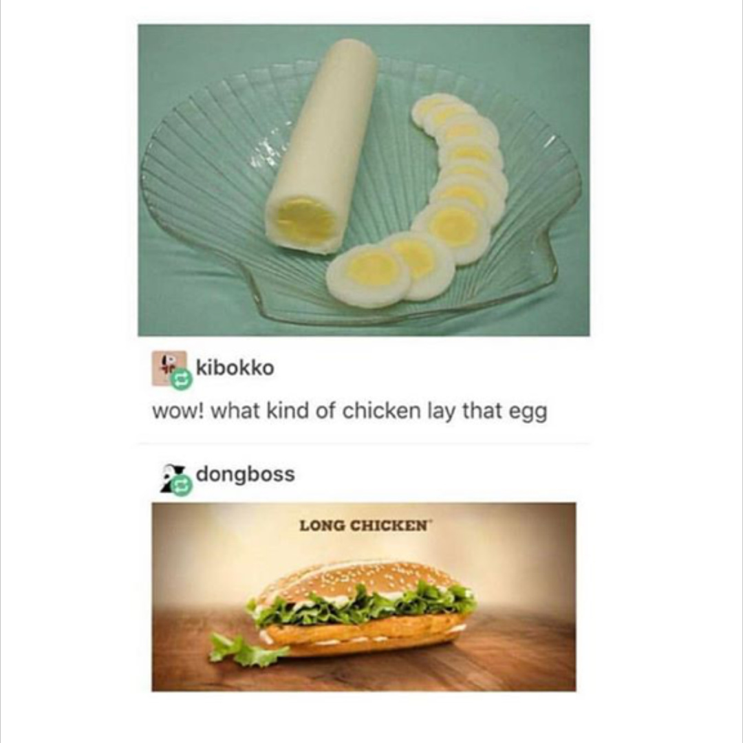 Long chicken - meme
