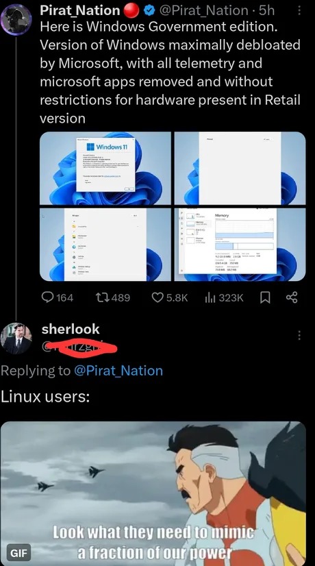 Windows vs Linux - meme