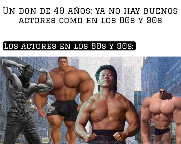 Actores de los años 80 - meme