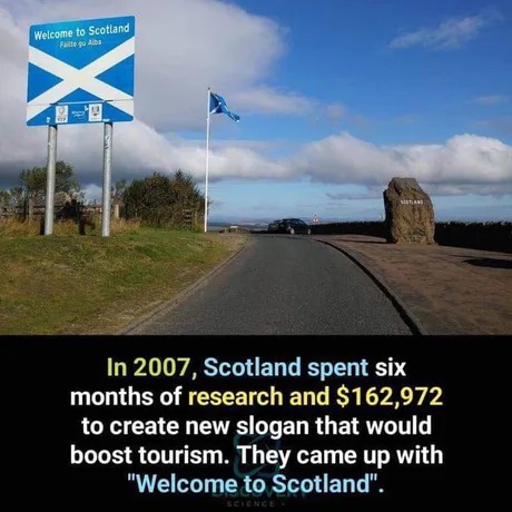 Scotland tourism slogan - meme