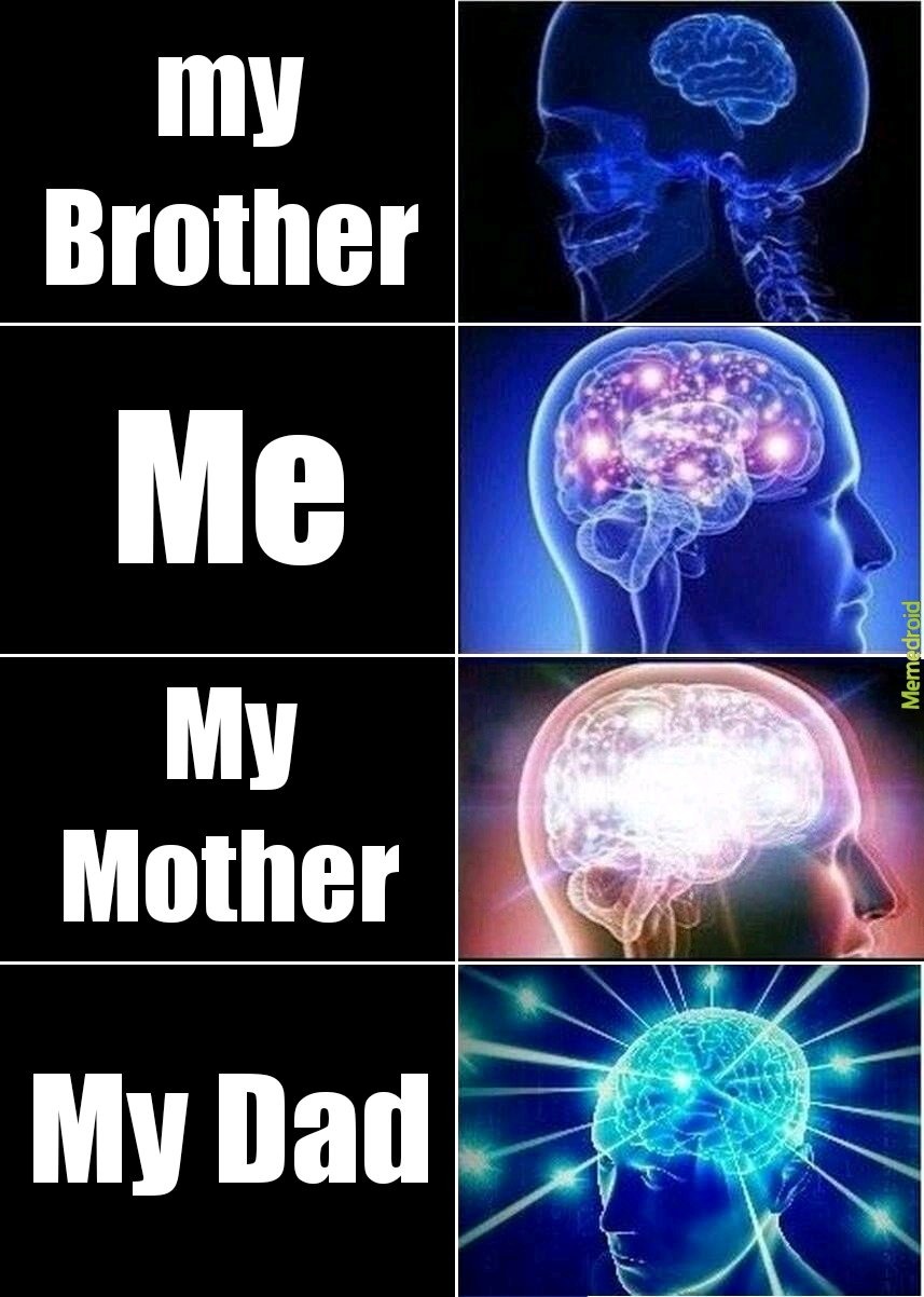 Evolution of Smartness in my Family - meme