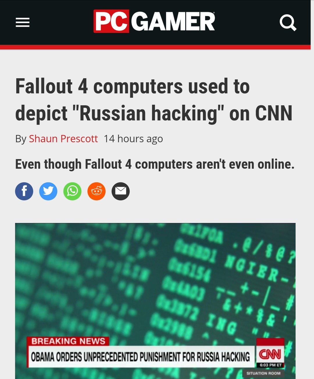 Those crafty Russians... using Fallout to hack us! - meme