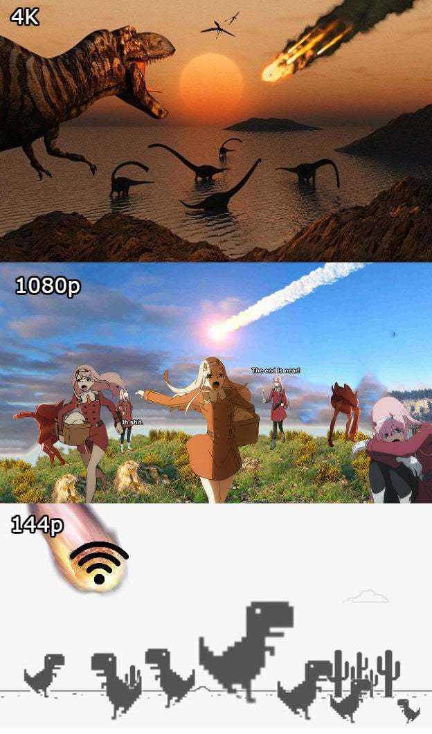 Dinosaur extinction - meme