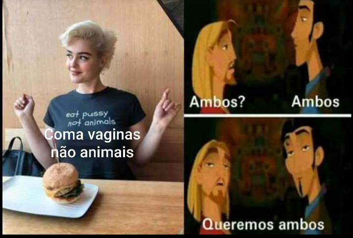 Veganos tem gay - meme