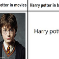 Harry potter en las peliculas  //// Harry potter en los libros