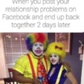 Clown move, who uses Facebook tho