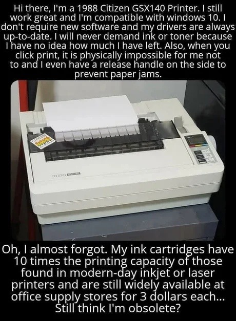 This printer was built different… and still prints like a boss - meme