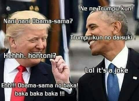 Obama senpai - meme