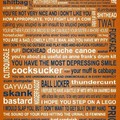 Big poster of insults