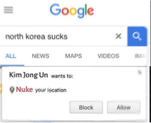 Don't fuck with North Korea :D - meme