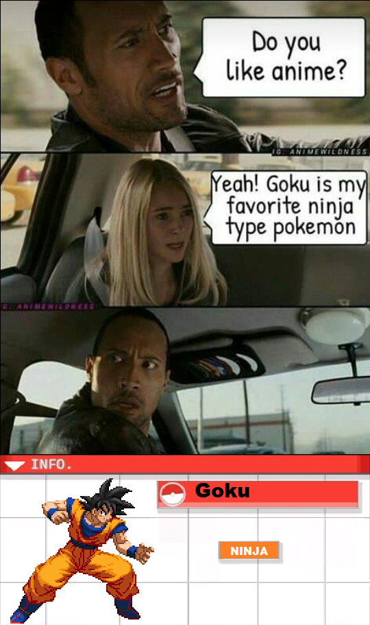 goku: ninja pokemon - meme