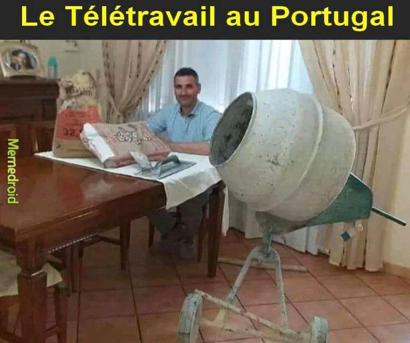 Télétravail au Portugal - meme