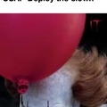 Spy ballon and clown meme