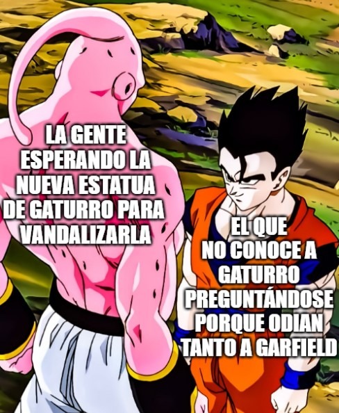 Eso me paso a mi con la anterior estatua de Garfield - meme