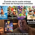 En el caso de Shrek pondría la 3 como el error, la cuarta no es mala