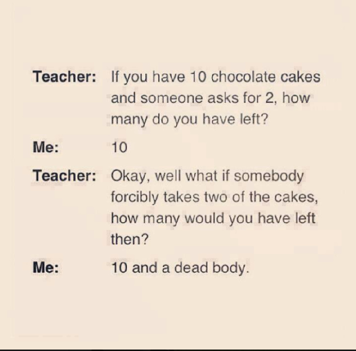 10 chocolate cakes and a dead body - meme