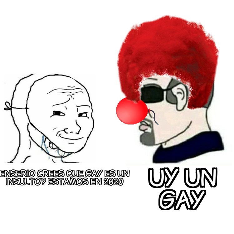 The chad payaso Homofobo - meme