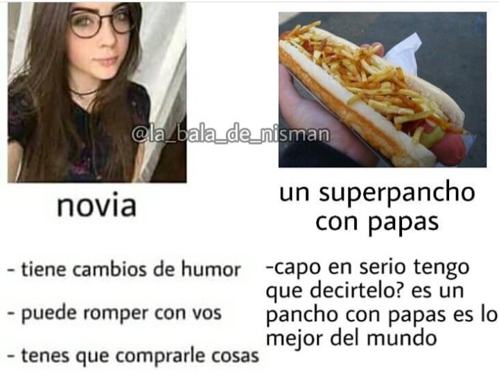 Un superpancho con papas - meme