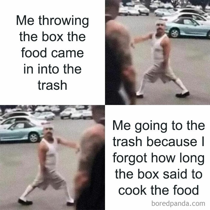 This also applies to putting it back in the freezer - meme