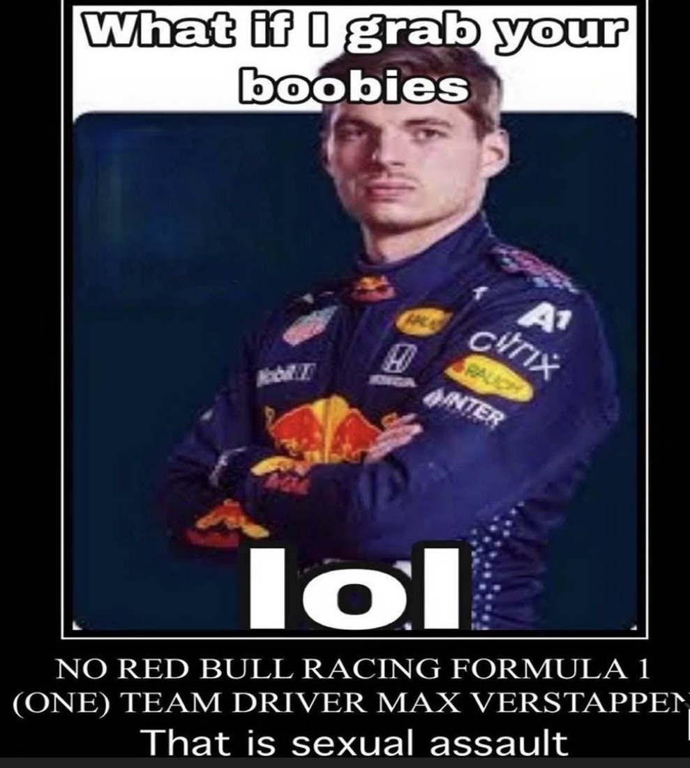 But he is F1 champ - meme